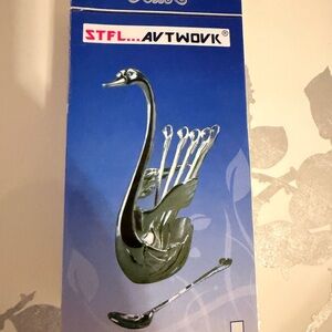 Golden Swan coffee stir spoon set NEW.